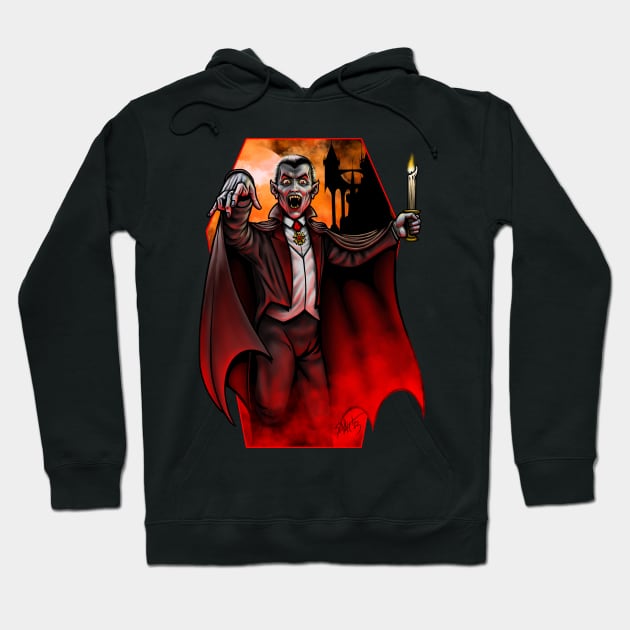 Portrait of Dracula Hoodie by Chad Savage